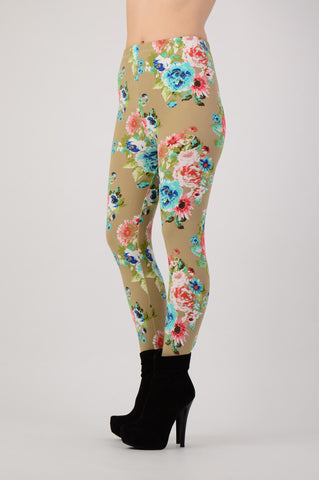 Colanti Bumbac Imprimeu Floral poza 1