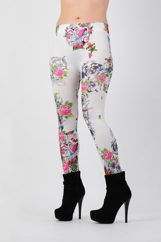 Colanti Seamless Imprimeu Tatuaj poza 1